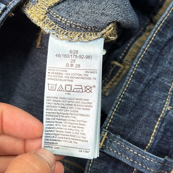 Gap Denim High Rise Favorite Jegging Dark Moon Wash Jeans Size 6/28 - Picture 10 of 11